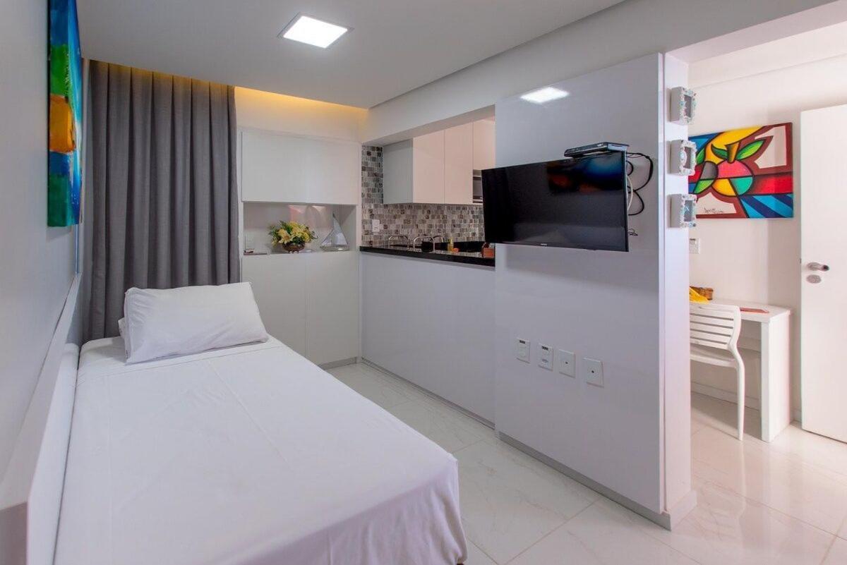 507 Lindo Flat mobiliado com vista lateral mar na Praia de Iracema Fortaleza (Ceara) Exterior foto